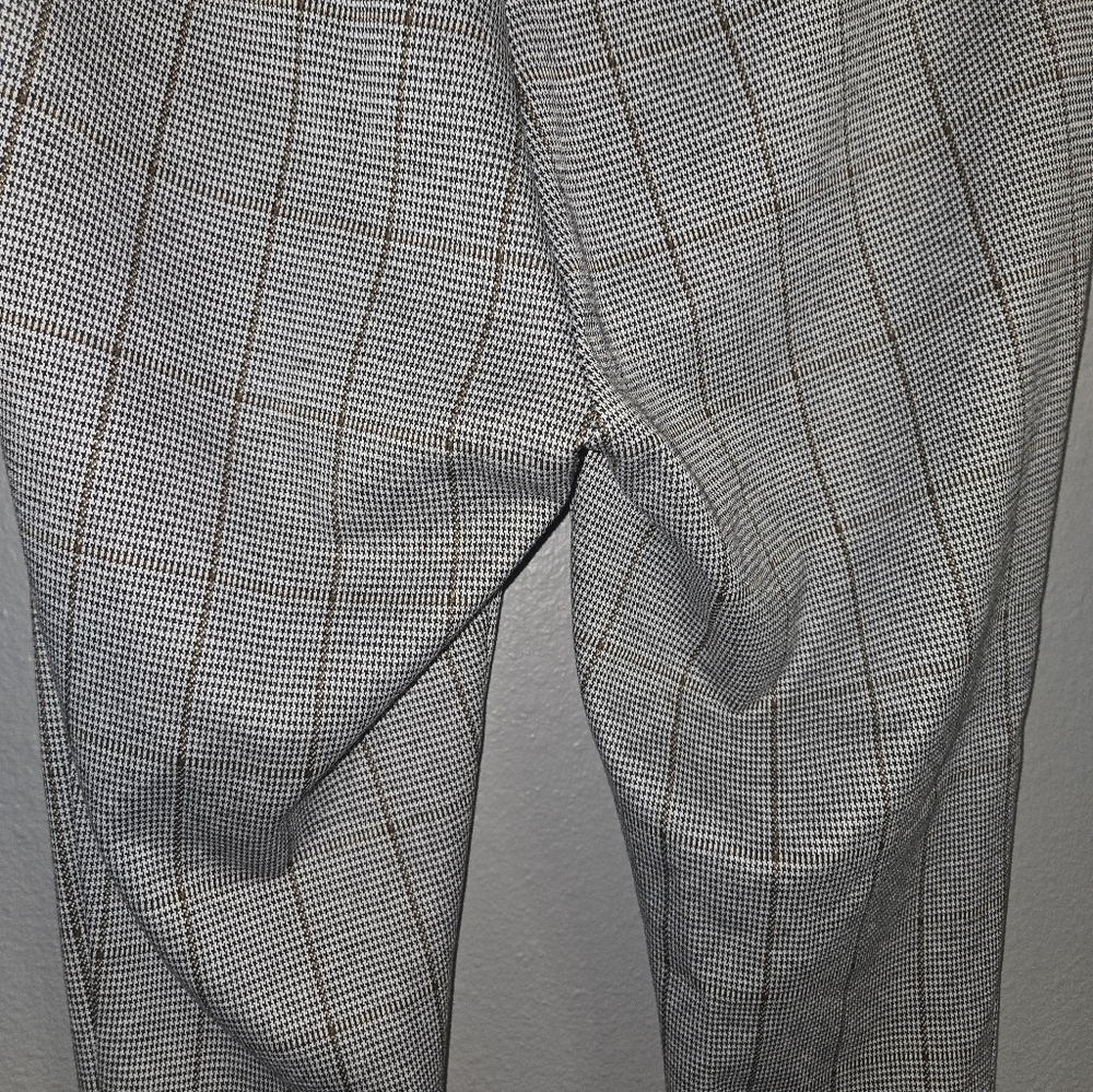 Loft Pull On Plaid Houndstooth Ankle Skinny Pants Size Medium - Picture 12 of 15
